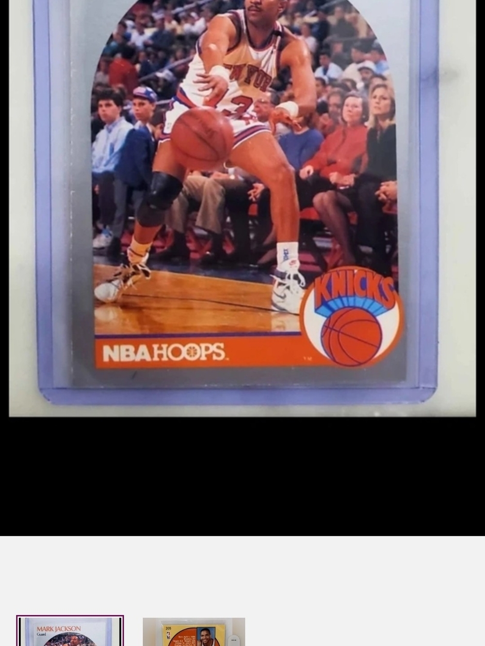 “1990 NBA Hoops Mark Jackson #205 New York Knicks - Menendez Brothers Courtside